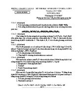 Đề thi học sinh giỏi văn hóa môn Hóa học Lớp 9 - Năm học 2017-2018 - Phòng giáo dục và đào tạo Cam Lộ